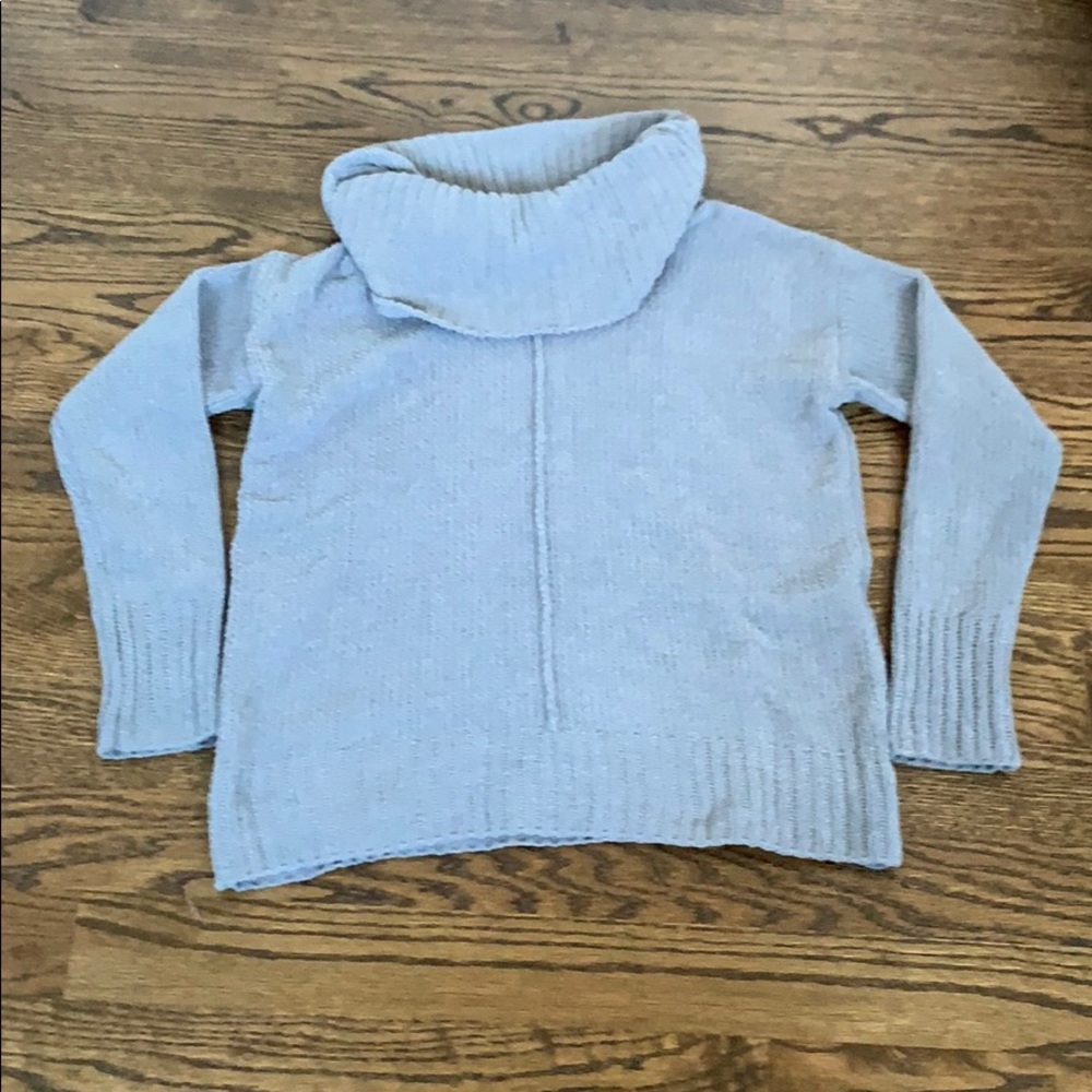 small grey turtle neck sweater